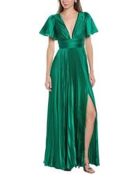 AMUR - Jupiter Pleated Sleeve Gown - Lyst