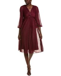 Maison Tara - Roller Glitter Chiffon Midi Dress - Lyst
