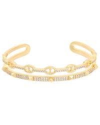 Juvell - 18k Plated Cz Bangle Bracelet - Lyst