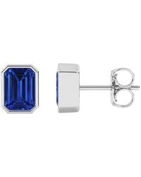VOWE - 14K 4.00 Ct. Tw. Lab-Grown Diamond & Lab-Grown Sapphire Earrings - Lyst