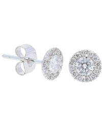 Nephora - 14K 0.90 Ct. Tw. Diamond Halo Stud Earrings - Lyst