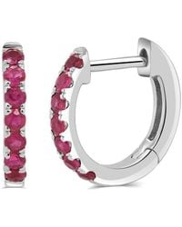 Sabrina Designs - 14K 0.29 Ct. Tw. Ruby Huggie Earrings - Lyst