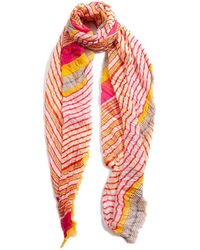 Blue Pacific - Starburst Stripe Wrap Scarf - Lyst