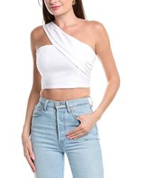 MILLY - Arantza Linen-Blend Top - Lyst