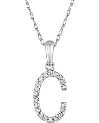 Sabrina Designs - 14k White Gold Diamond A-z Initial Necklace (a-z) - Lyst