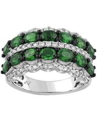 Brilliant Bloom - 14K 0.50 Ct. Tw. Lab-Grown Diamond & Emerald Ring - Lyst