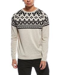 Brodie Cashmere - Fairisle Wool & Cashmere-Blend Crewneck Sweater - Lyst