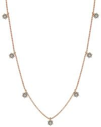 Suzy Levian - 14k Rose Gold 0.30 Ct. Tw. Diamond Flower Station Necklace - Lyst
