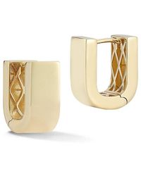 Ember Fine Jewelry - 14K Bold U Hoop Earrings - Lyst