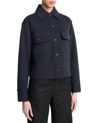 Vince - Cropped Wool-Blend Jacket - Lyst