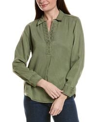 Tommy Bahama - Sunwashed Twill Embroidered Linen-Blend Top - Lyst