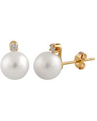 Splendid - 14k 7-7.5mm Freshwater Pearl Drop Earrings - Lyst