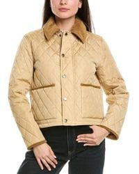 Burberry - Quilted Crop Jacket - Lyst