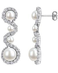 Rina Limor - 3.29 Ct. Tw. Gemstone & 4-8.5Mm Pearl Earrings - Lyst