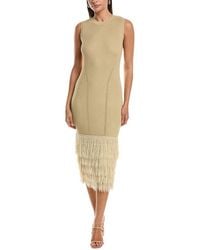 MILLY - Raz Metallic Rib Dress - Lyst