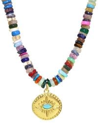 Rachel Reinhardt Jewelry - 18K Filled Gemstone Sunburst Pendant Necklace - Lyst