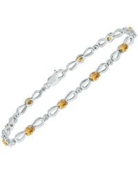 Gemstones - 1.61 Ct. Tw. Diamond & Citrine Bracelet - Lyst