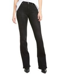 7 For All Mankind 7 For All Mankind Ali Dark Ash High-rise Flare Jean - Black