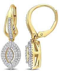Rina Limor - 10k 0.48 Ct. Tw. Diamond Cluster Drop Earrings - Lyst