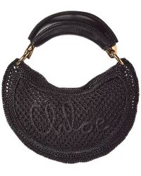 Chloé - Summer Mini Banana Glitter Crochet & Leather Hobo Bag - Lyst