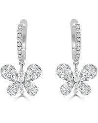 Sabrina Designs - 18K 1.90 Ct. Tw. Diamond Flower Earrings - Lyst