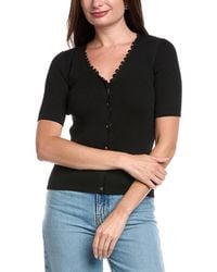 Tahari - Short-Sleeve Cardigan Top - Lyst