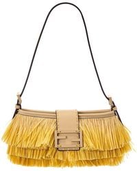 Fendi - Baby Raffia Shoulder Bag - Lyst