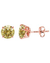 Amairah - 14K Rose 1.00 Ct. Tw. Lab-Grown Diamond Stud Earrings - Lyst
