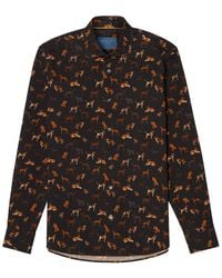 Robert Talbott - Reynolds Dog Print Pinwale Corduroy Shirt - Lyst