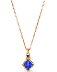 Le Vian - Chocolatier 14k Strawberry Gold 0.97 Ct. Tw. Diamond & Tanzanite Pendant Necklace - Lyst