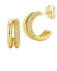 Glaze Jewelry - 18k Plated Cz Earrings - Lyst