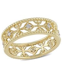 Rina Limor - 14K 0.1 Ct. Tw. Diamond Lace Anniversary Ring - Lyst