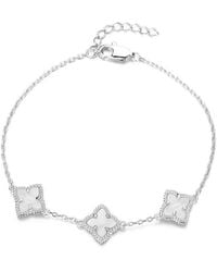 Adornia - Plated Mother-Of-Pearl Flower Bracelet - Lyst