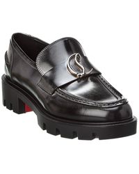 Christian Louboutin - Cl Moc Lug Leather Loafer - Lyst