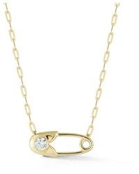 Sphera Milano - 14K Over Cz Safety Pin Necklace - Lyst