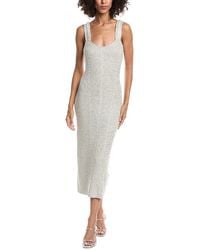 AMUR - Indiyah Metallic Knit Midi Dress - Lyst