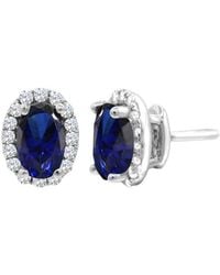 Gemstones - 14K 0.68 Ct. Tw. Sapphire Stud Earrings - Lyst