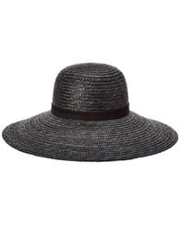 Bruno Magli - Wide Brim Leather-trim Straw Hat - Lyst