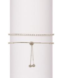 Savvy Cie - 18K Over Cz Adjustable Bracelet - Lyst