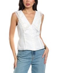 Seraphin - Sleeveless Linen Blouse - Lyst