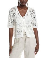 Joseph Ribkoff - Open Knit Tie Front Cardigan - Lyst