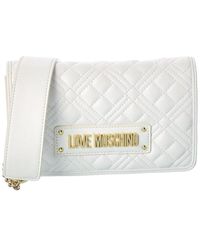 Love Moschino Quilted Crossbody - White