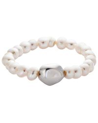 Belpearl - Silver 8-9mm Pearl Stretch Bracelet - Lyst