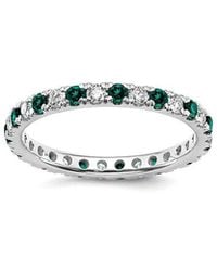 Lab Grown Gemstones - 14K 1.25 Ct. Tw. Lab-Grown Diamond & Lab-Grown Alexandrite Eternity Ring - Lyst