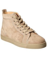 Christian Louboutin - Louis Orlato Suede High-Top Sneaker - Lyst