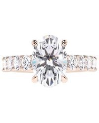 Lab Grown Diamonds - 14K Rose 4.22 Ct. Tw. Lab-Grown Diamond Bridal Ring - Lyst