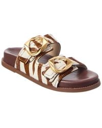 SCHUTZ SHOES - Olga Shearling Sandal - Lyst