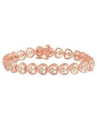 Lab Grown Diamonds - Rose Plated 0.25 Ct. Tw. Lab-Grown Diamond Bracelet - Lyst