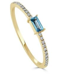 Sabrina Designs - 14K 0.25 Ct. Tw. Diamond & Topaz Ring - Lyst