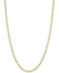 Italian Gold - 14K Tiger Eye Chain Necklace - Lyst